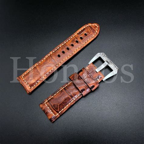 panerai black alligator deployant replica|panerai replacement parts.